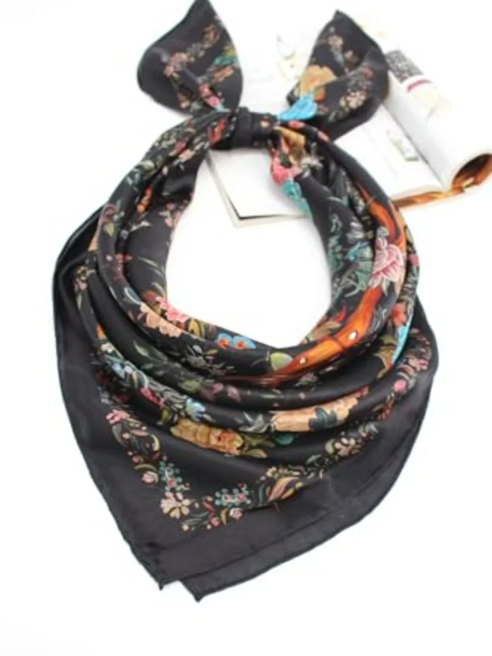 100% Mulberry Silk Large Square Scarf Shawl, Versatile Wrap for Head Neck